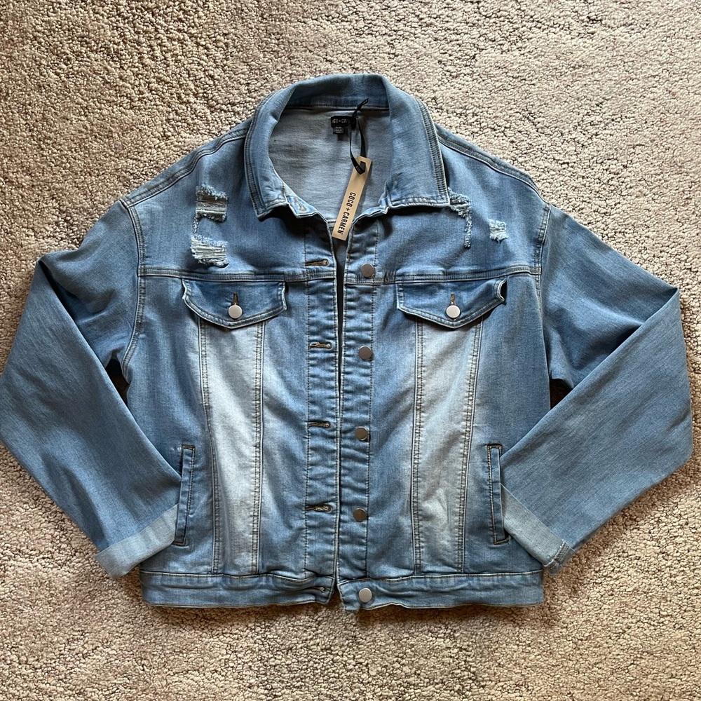 Coco + Carmen Distressed Denim Jacket